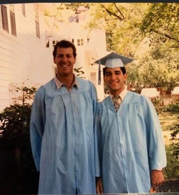 brian meltsner (left) and harold berger (right) unc graduation day may 1986
