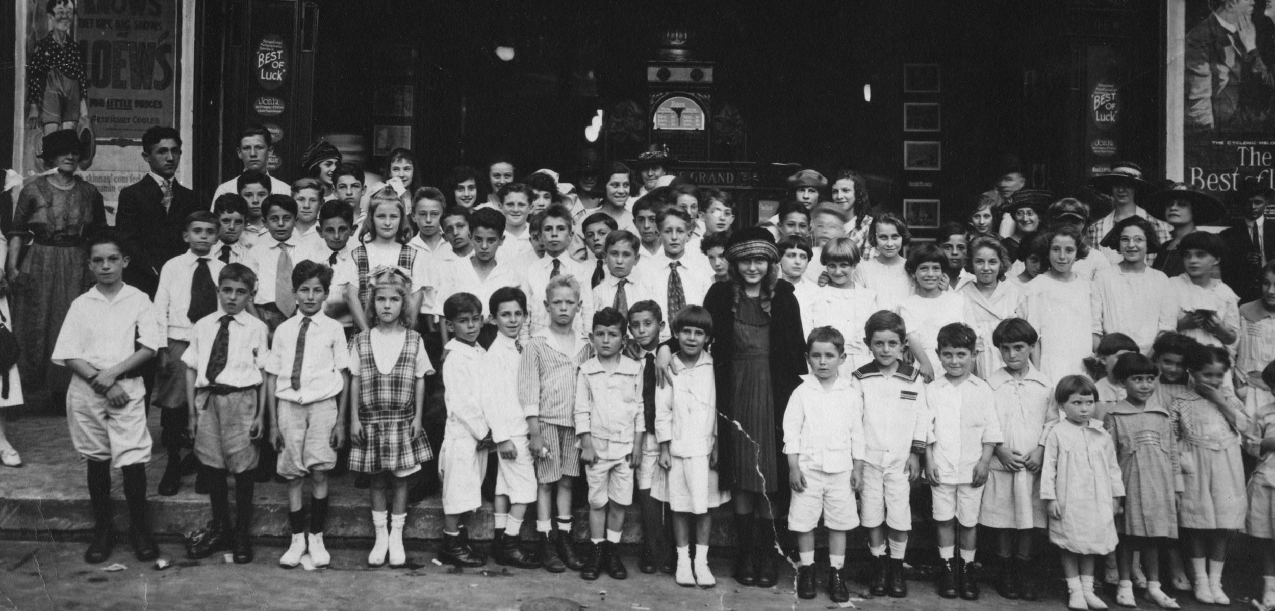 Children of the Hebrew Orphans’ Home going on a field trip
to the Loew’s Grand Theatre in Atlanta, circa 1928.