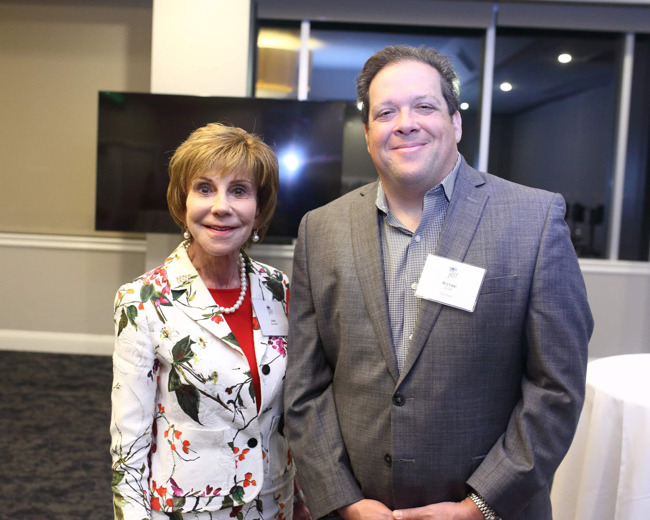 Dr. Judy Genshaft, former President of University of South Florida, with event co-host Michael Silver